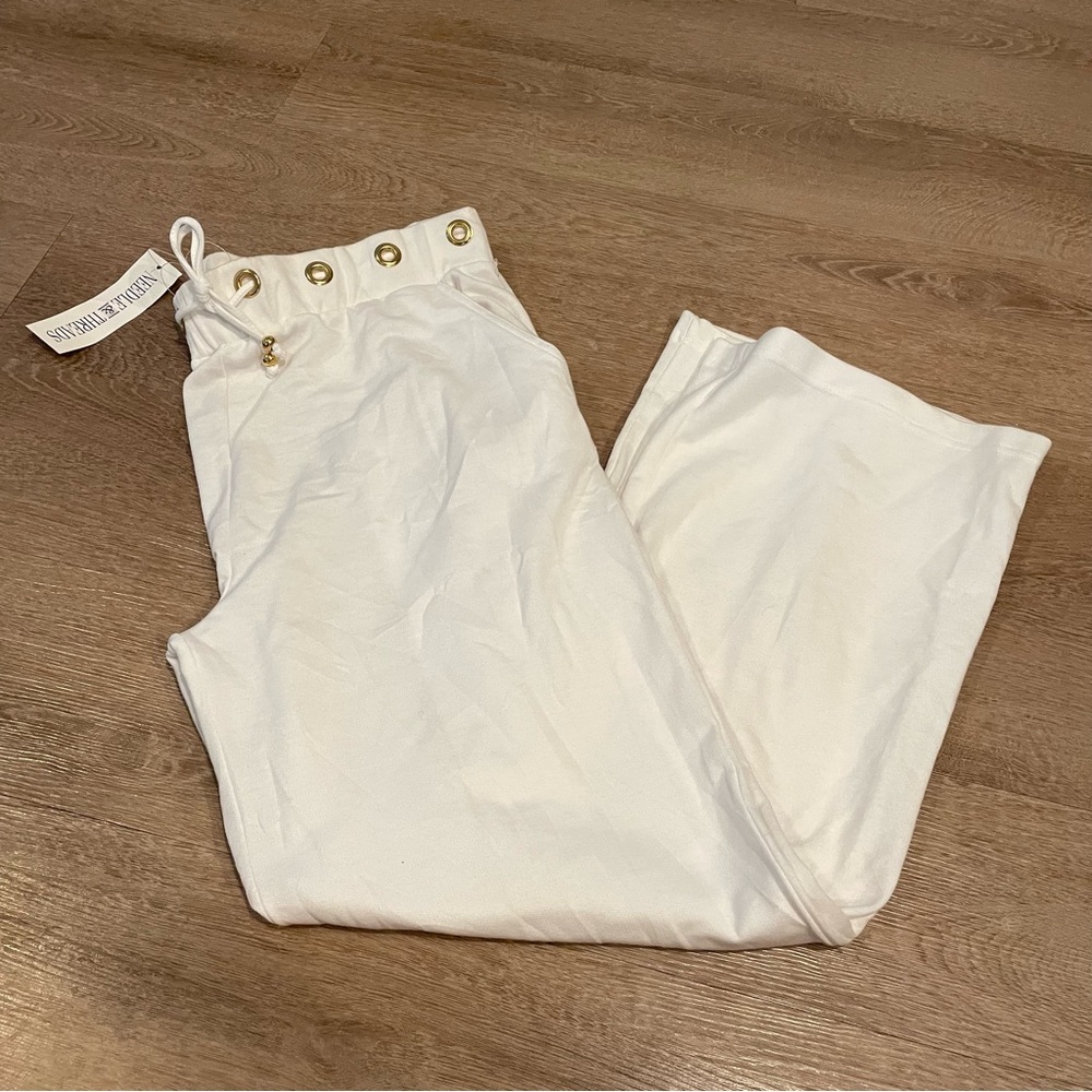 Needle& thread pants white vtg nwt medium inseam 28”